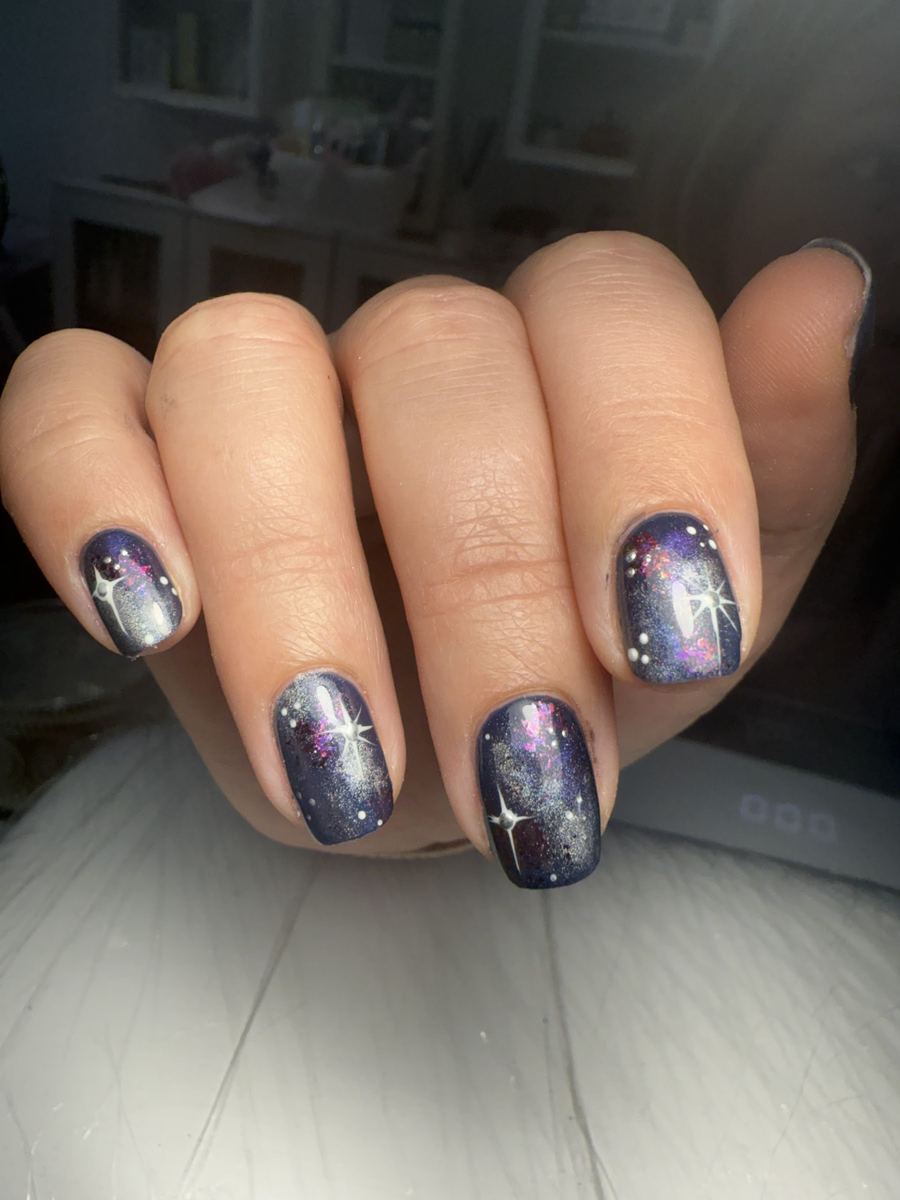 Galaxy nail art at SNOB, Harrogate